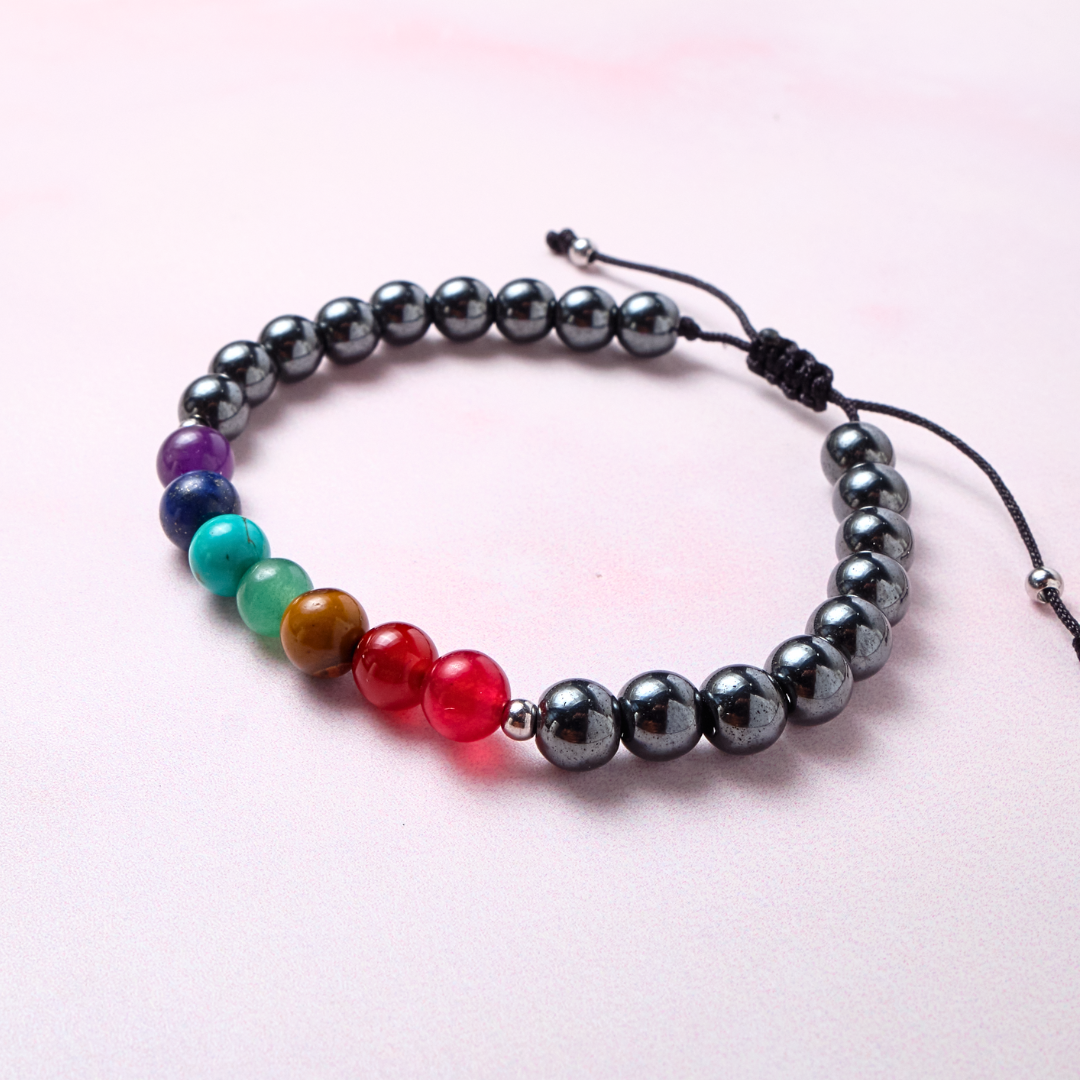 Pulsera Chakras - Hematita