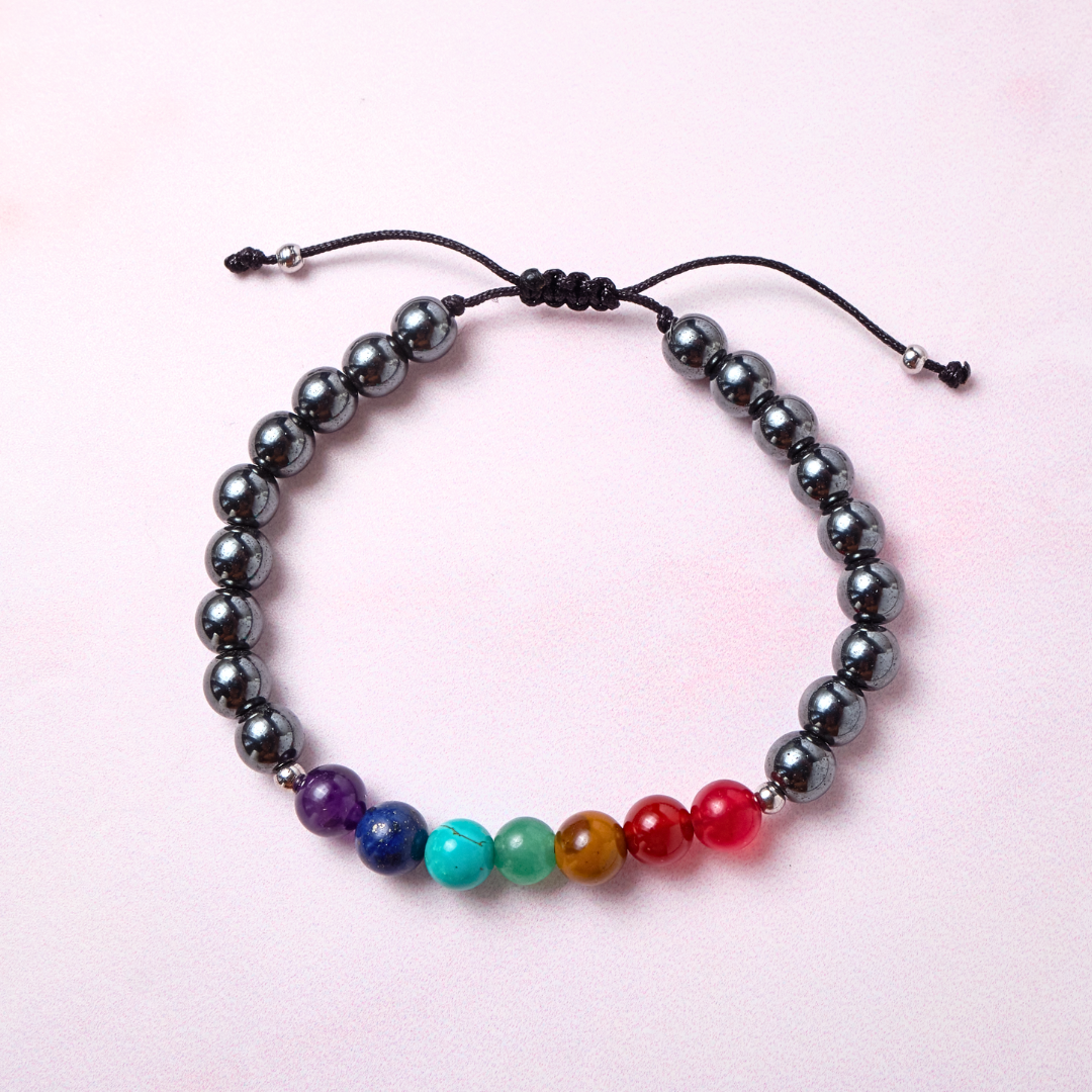 Pulsera Chakras - Hematita