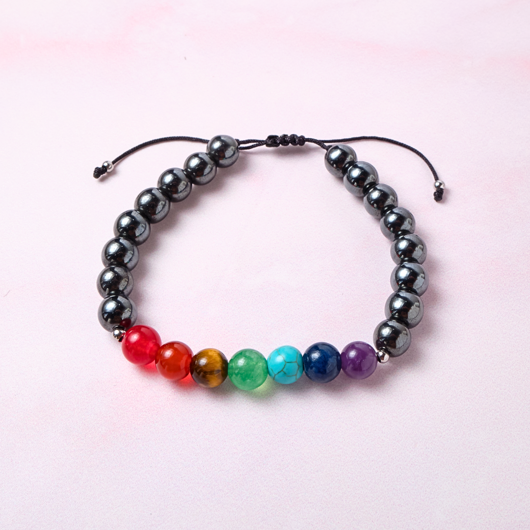 Pulsera Chakras - Hematita