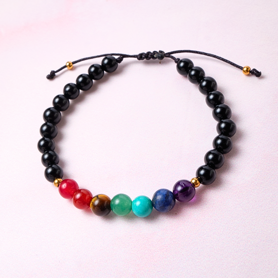Pulsera Chakras - Negro