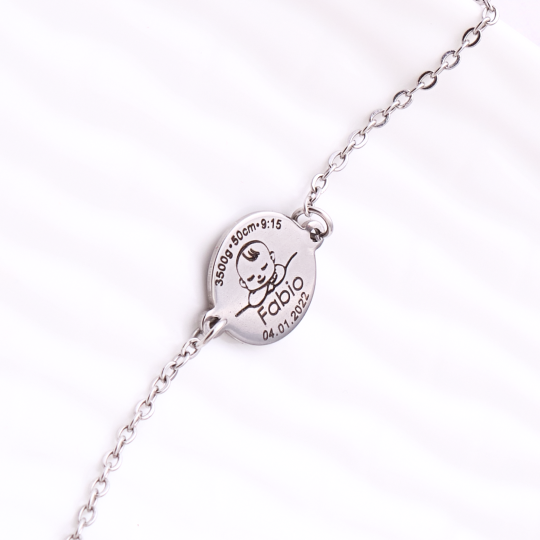 Pulsera Andrea - Silver - Personalizada