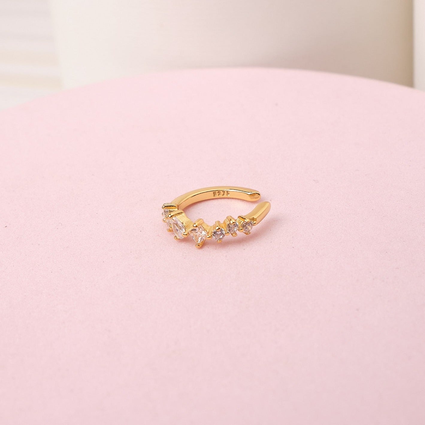 Ear Cuff Amalia - Cristal - Gold