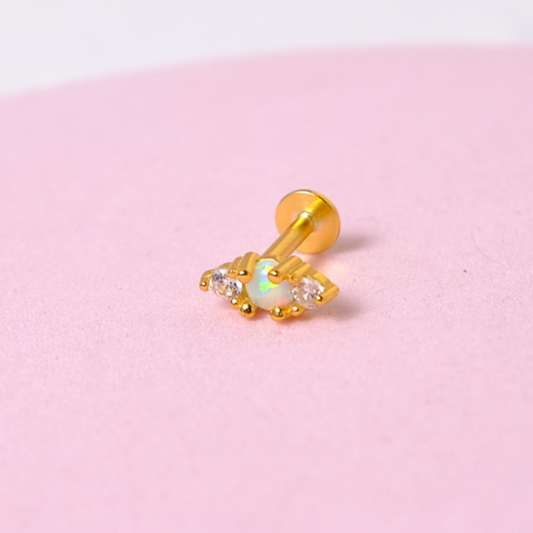 Piercing Regina - Ópalo - Gold - 7x3mm