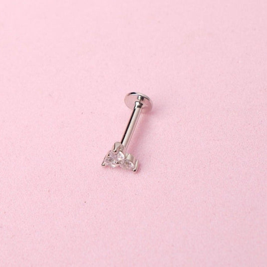 Piercing Casia - Cristal - Silver - 5 mm