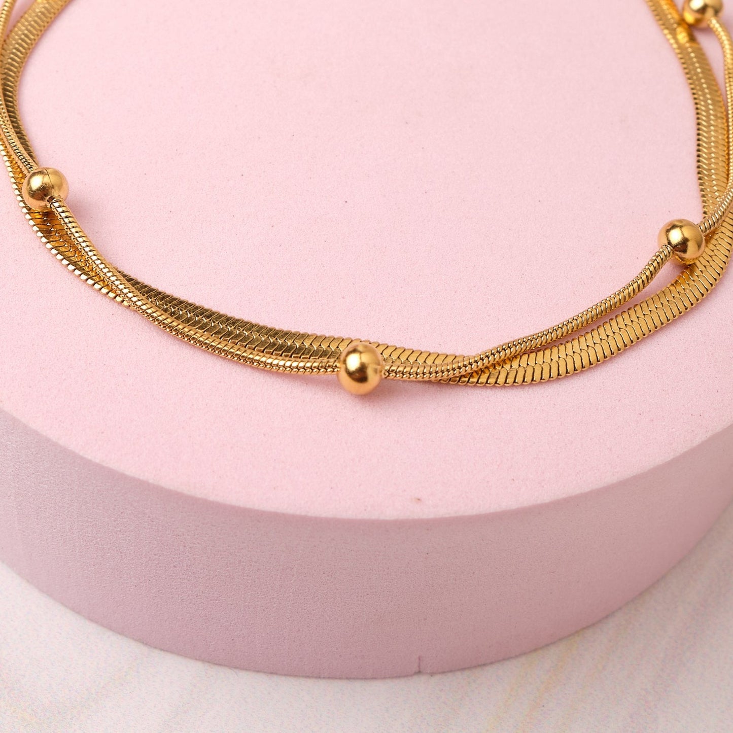 Tobillera Lisa - Gold - Doble