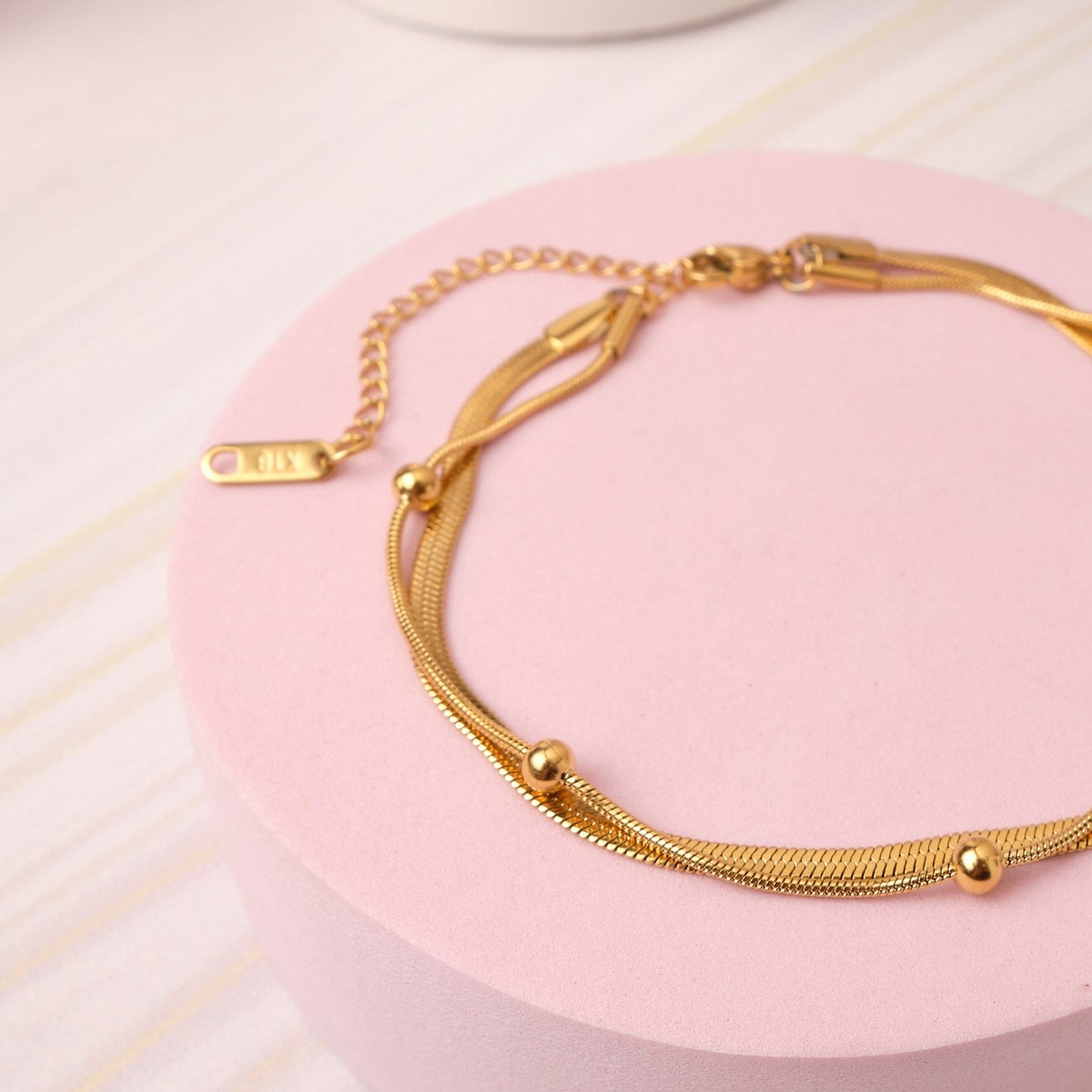 Tobillera Lisa - Gold - Doble