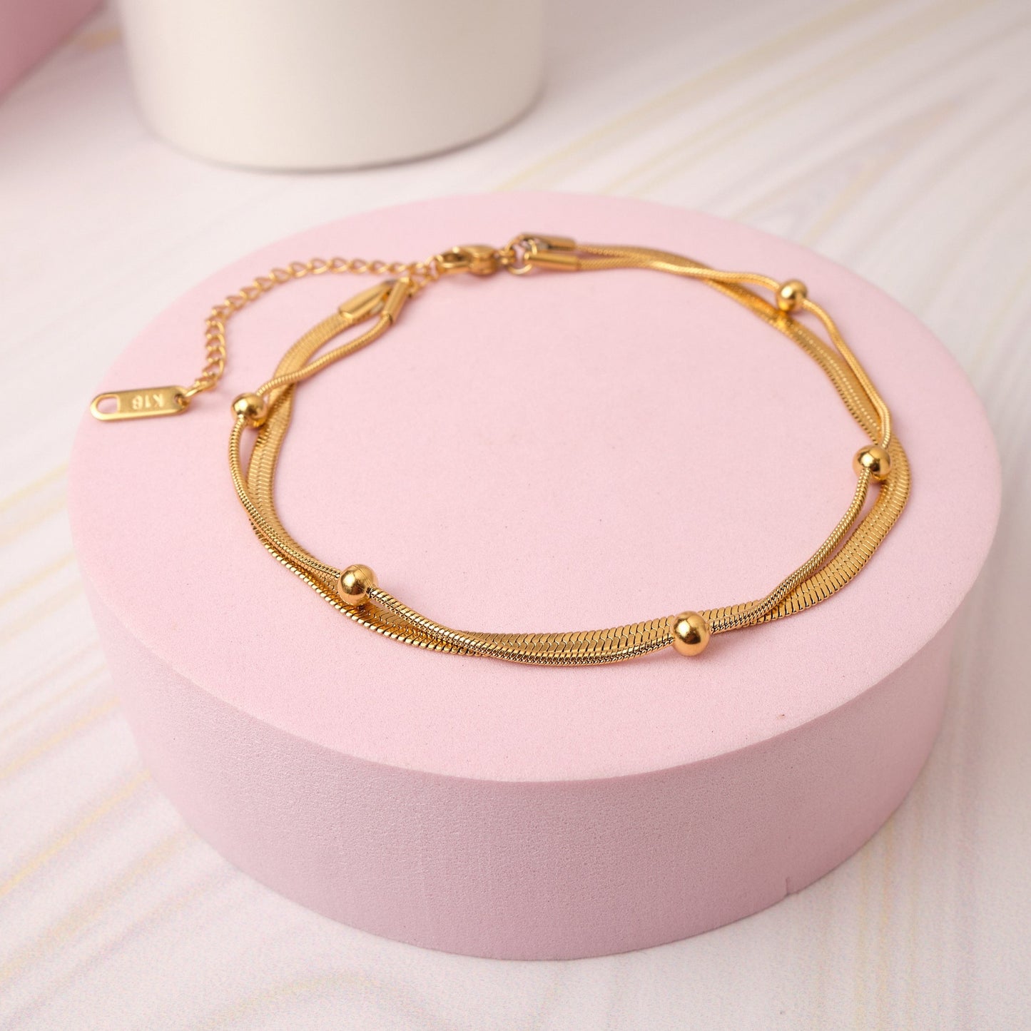 Tobillera Lisa - Gold - Doble