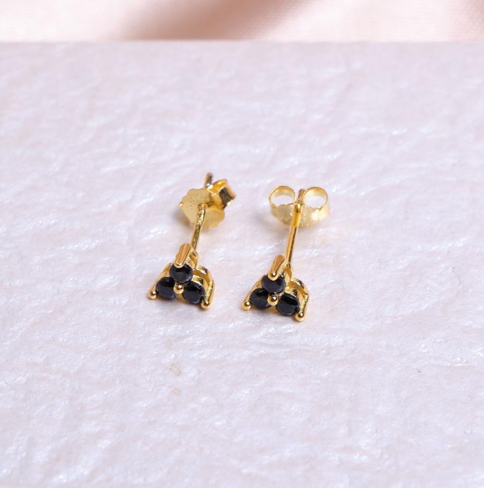 Aretes Casia - Gold - 5mm - Negro