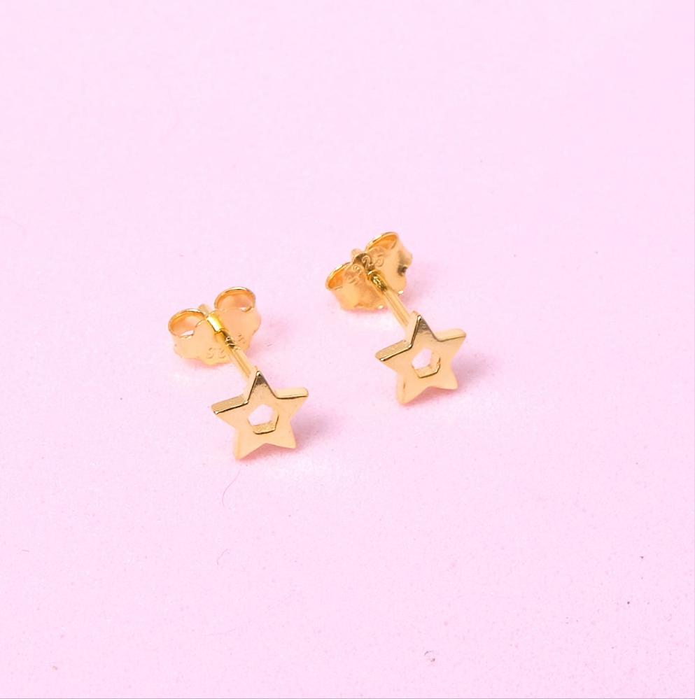 Aretes Estrella - Gold - 5mm