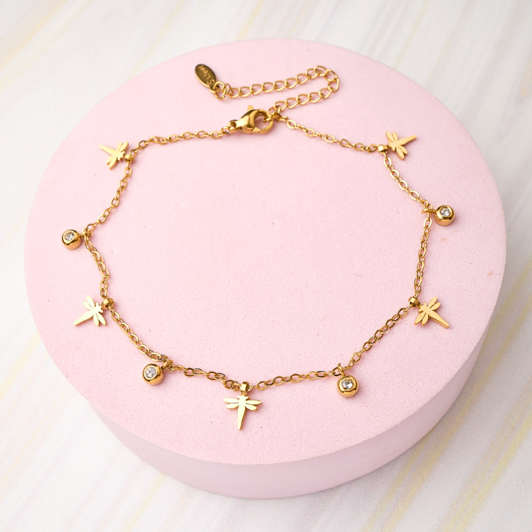 Tobillera Libélula - Gold