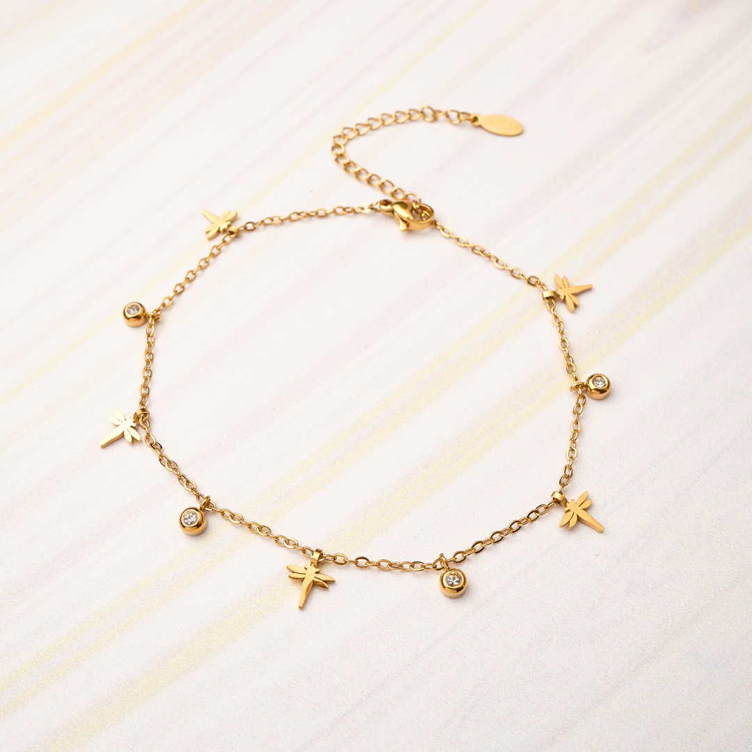 Tobillera Libélula - Gold