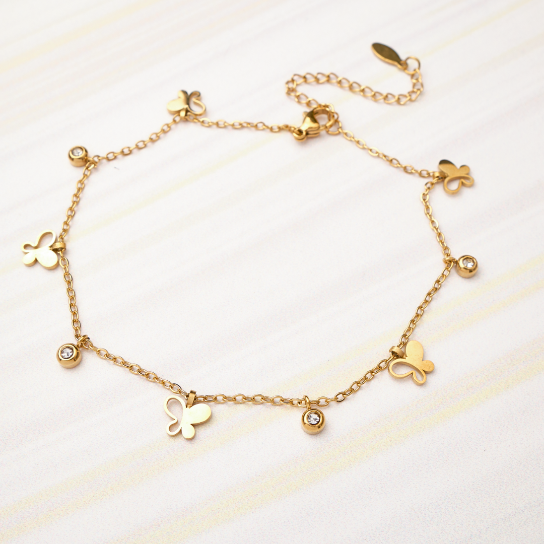 Tobillera Mariposa - Gold