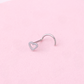 Piercing Corazón - Silver - Nostril -5x4mm