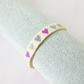 Pulsera Miyuki Corazones - Crema