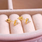 Aretes Casia - Gold - 5mm - Cristal