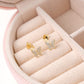 Aretes Butterfly - Cristal - Gold - 7x10mm