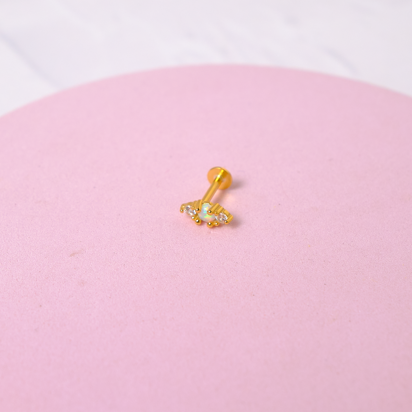 Piercing Regina - Ópalo - Gold - 7x3mm