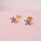 Aretes Lila - Gold - 7mm - Lila