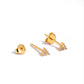 Aretes Little Casia - Gold - 3mm - Cristal
