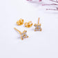 Aretes Iris - Cristal - Gold - 3mm