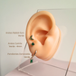 Aretes Rabbit Ears - Gold - 6X5 mm- Verde