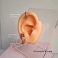 Argollas Nadia - Gold -10mm - Lila