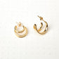 Argollas Maui - Cristal - Gold - 10 mm