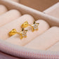 Aretes Rigel - Cristal - Gold - 7 mm