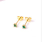 Aretes Camila - Verde - Gold - 2mm