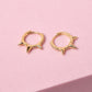 Argollas Punk - Cristal - Gold - 9 mm